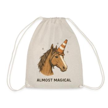 Almost Magical Horse Unicorn Humor - Drawstring Bag - nature - Front