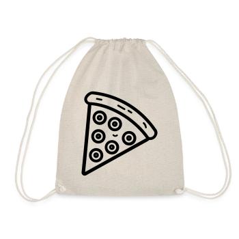 Pizza slice - Drawstring Bag - nature - Front