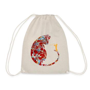 chat avec saxophone e 251 - Sac de sport léger - nature - Devant