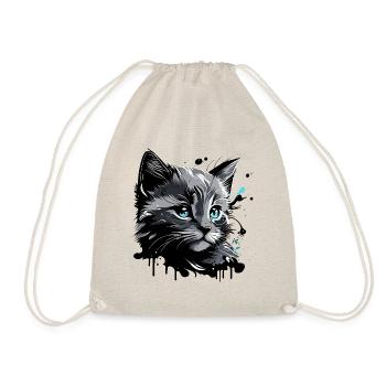 süsses Kätzchen, Katze - Turnbeutel - Natur - Vorne