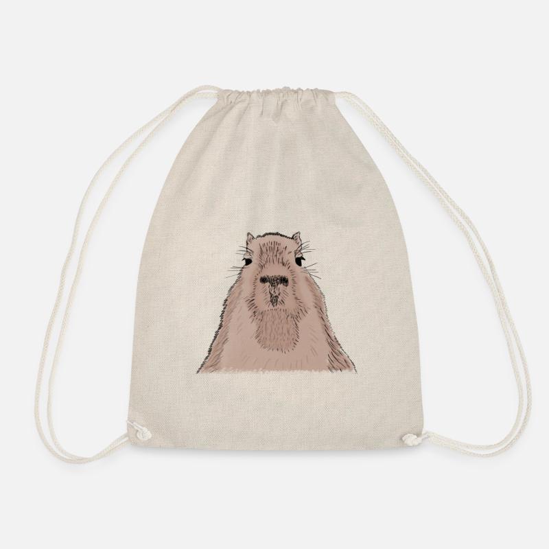 Capybara - capybara - Drawstring Bag - nature