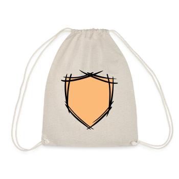 Symbole de bouclier / blason. Dessiné à la main. Modèle - Sac de sport léger - nature - Devant