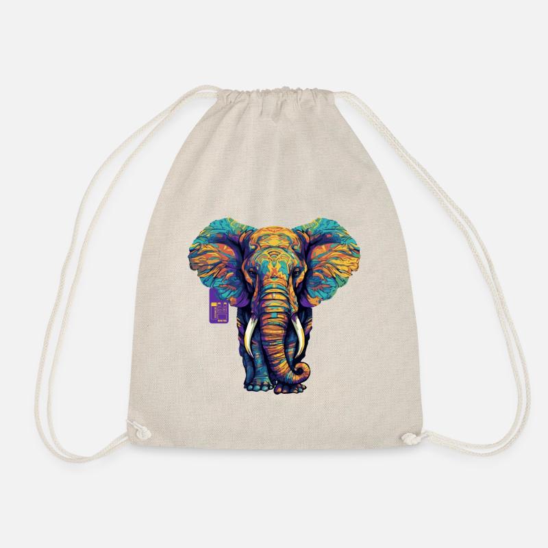 elefant color vector - Turnbeutel - Natur