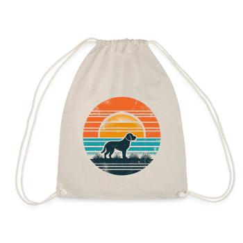 Vintage Sunset Beagle - Turnbeutel - Natur - Vorne