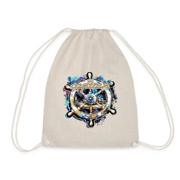Captain Skipper Boat License - Drawstring Bag - nature - Front