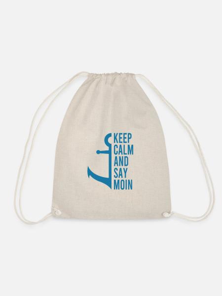 KEEP CALM AND SAY MOIN - Turnbeutel - Natur