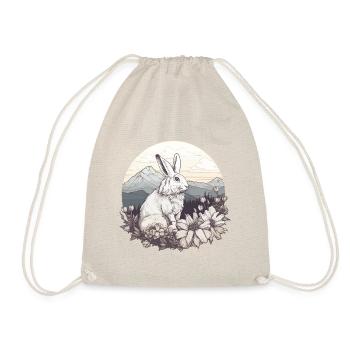 Rabbit Bunny Nature Art - Drawstring Bag - nature - Front