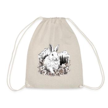Rabbit Bunny Nature Art - Drawstring Bag - nature - Front