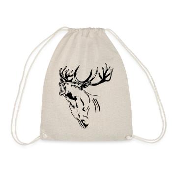 Deer - Antlers - Deer - Deer - Hunt - Drawstring Bag - nature - Front