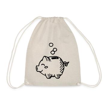 Piggy Bank Piggy Bank Saving - Drawstring Bag - nature - Front