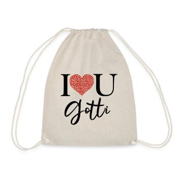 Liebe dich Gotti Taufpatin Schweiz Patentante - Turnbeutel - Natur - Vorne