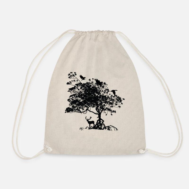 baum tiere geschenk - Turnbeutel - Natur