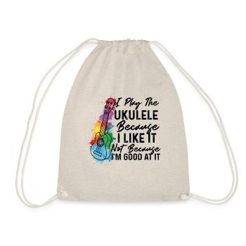 Je joue du ukulélé parce que je l'aime Ukulele Playe - Sac de sport léger - nature - Devant