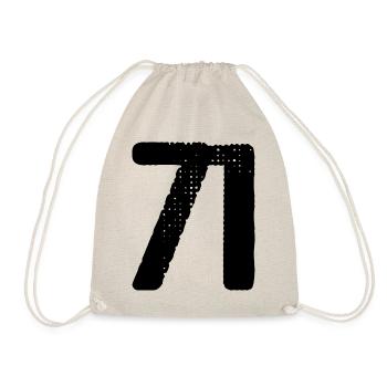 71 Zahl Trikot - Turnbeutel - Natur - Vorne