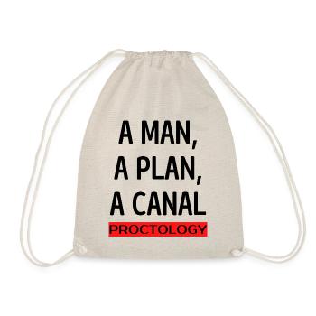 A MAN, A PLAN, A CANAL - PROCTOLOGY - Drawstring Bag - nature - Front