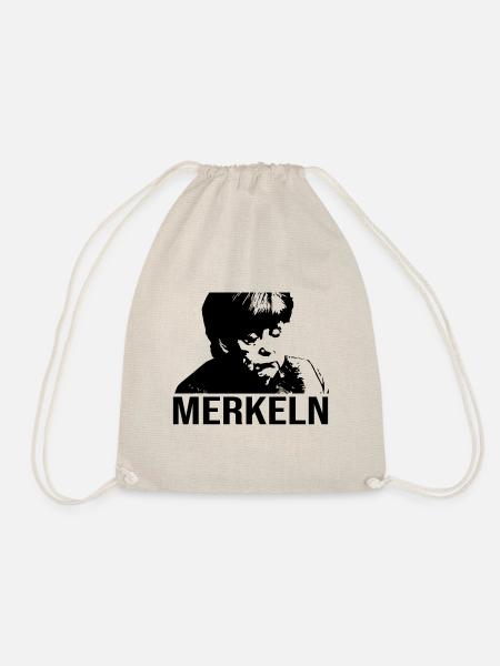 lustiges Merkel politik geschenk shirt - Turnbeutel - Natur