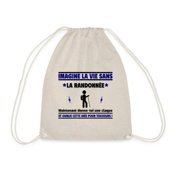 la vie sans randonnée,Cadeau pour passionnés - Sac de sport léger - nature - Devant