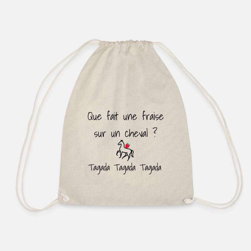 Blague du jour ! Cheval et Tagada - Sac de sport léger - nature
