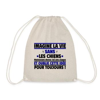 imagine la vie sans les chiens - Sac de sport léger - nature - Devant