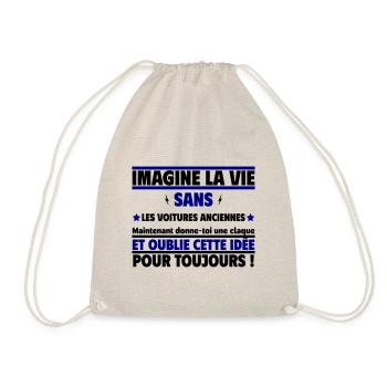 imagine la vie sans les voitures anciennes - Sac de sport léger - nature - Devant