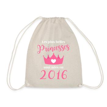 née en 2016 cadeau anniversaire fille 6 ans - Sac de sport léger - nature - Devant