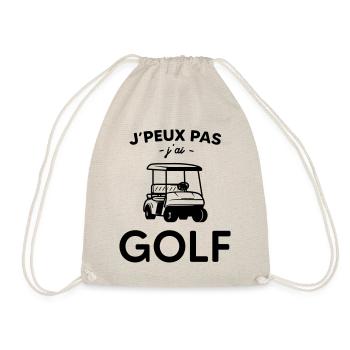 J'peux pas j'ai golf - cadeau - voiturette - Sac de sport léger - nature - Devant