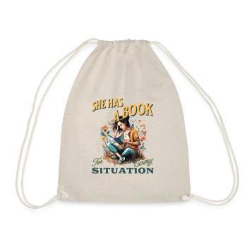 Elle a un livre pour chaque situation - Sac de sport léger - nature - Devant