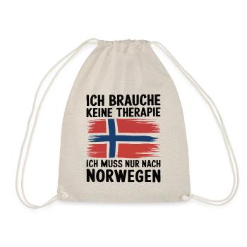 Norwegen Norwegische Flagge Norwegen Urlaub - Turnbeutel - Natur - Vorne