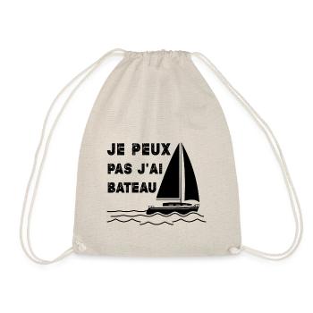 Bateau Marin Humour Je Peux Pas J'Ai Bateau - Sac de sport léger - nature - Devant