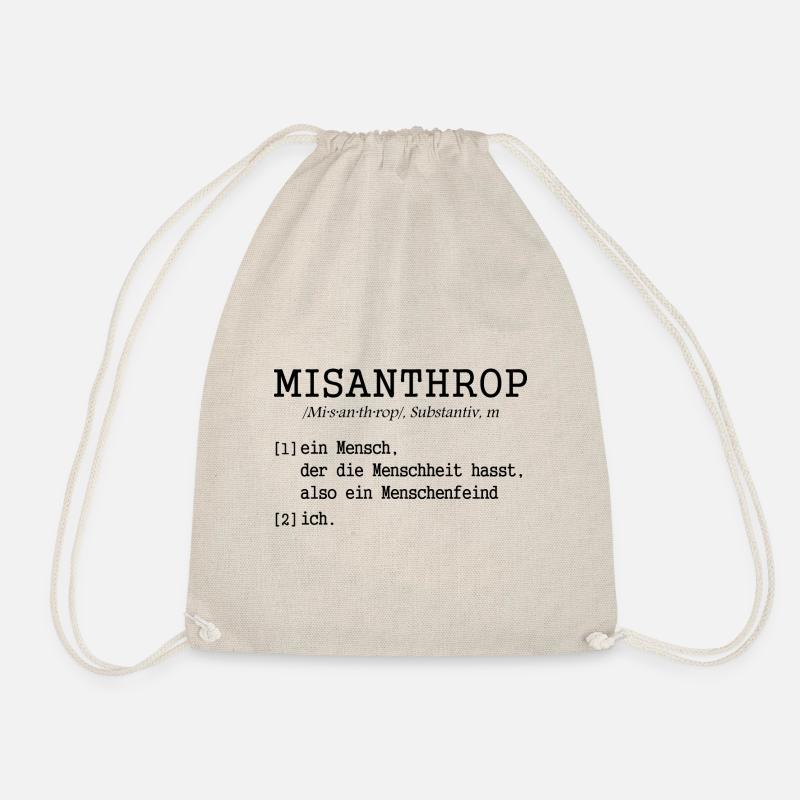 misanthrop menschenhasser menschenfeind - Turnbeutel - Natur
