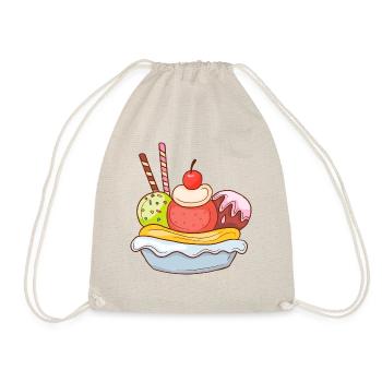 Crème glacée, crème glacée, crème glacée, crème glacée, boule, crème glacée, sundae - Sac de sport léger - nature - Devant