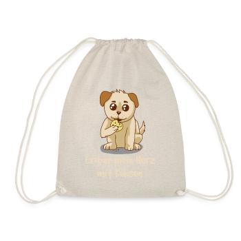 Conquer my heart with cookies <3 dog animals - Drawstring Bag - nature - Front