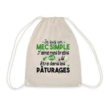 Brebis Mouton Laine Agneau Cadeau Ferme Agricole - Sac de sport léger - nature - Devant