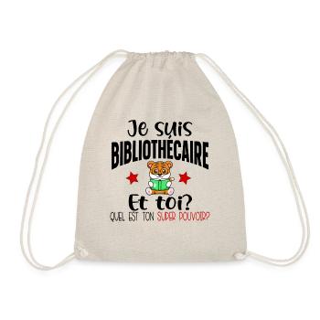 Bibliothécaire Bibliothèque Métier Livre Humour - Sac de sport léger - nature - Devant