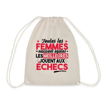 Jeux d'échecs Cadeau Humour Amie Collègue - Sac de sport léger - nature - Devant