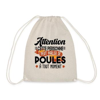 Poule Poulailler Cadeau Humour Agriculteur Ferme - Sac de sport léger - nature - Devant