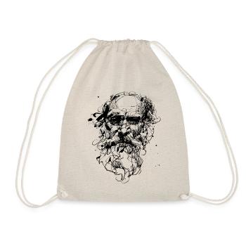 Visage à l'encre de chine - Sac de sport léger - nature - Devant