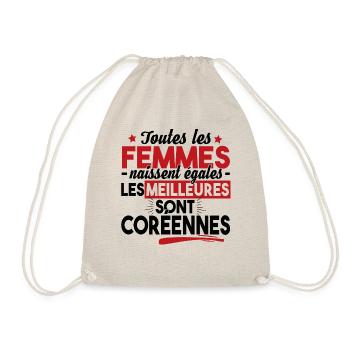 Coréenne Corée Asie Séoul Femme Cadeau T-shirt - Sac de sport léger - nature - Devant