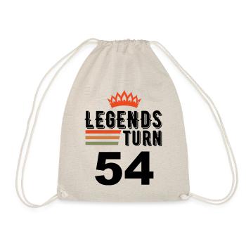 54 Birthday, Legends turn 54 - Drawstring Bag - nature - Front