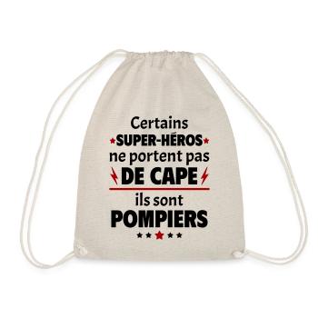 Certains super-héros sont pompiers, cadeau noël - Sac de sport léger - nature - Devant