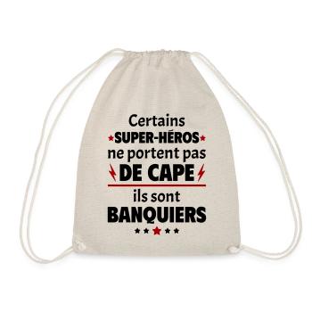 Certains super-héros sont banquiers, cadeau noël - Sac de sport léger - nature - Devant