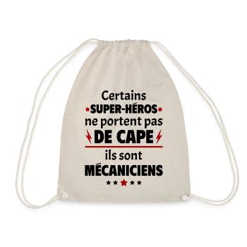 Certains super-héros sont mécaniciens, cadeau noël - Sac de sport léger - nature - Devant