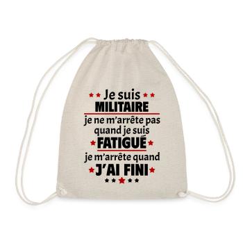 Je suis militaire, fête des pères, idée cadeau - Sac de sport léger - nature - Devant