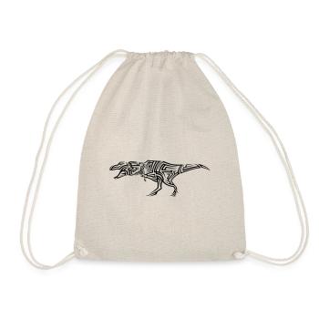 Dinosaur T-Rex Tribal Tattoo - Drawstring Bag - nature - Front