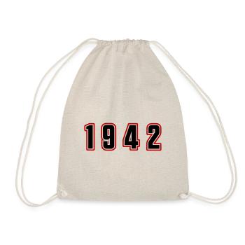 1942 Jahr Zahl - Turnbeutel - Natur - Vorne
