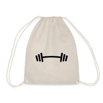 Hantel Gewichte Fitness - Turnbeutel - Natur - Vorne