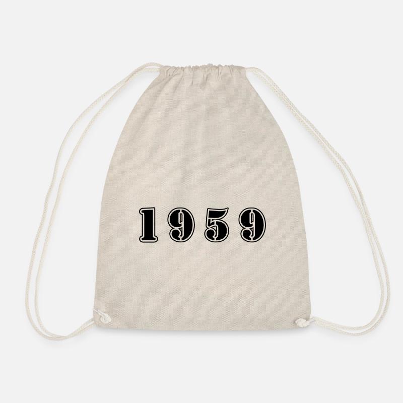 1959 year birthday - Drawstring Bag - nature