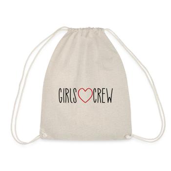 Girls Crew Herz - Turnbeutel - Natur - Vorne