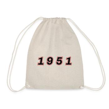1951 Year Number - Drawstring Bag - nature - Front