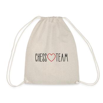 Chess Team Heart - Drawstring Bag - nature - Front